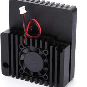 Aluminum Alloy Mini Router Case with Cooling Fan Accessory for NanoPi R2S